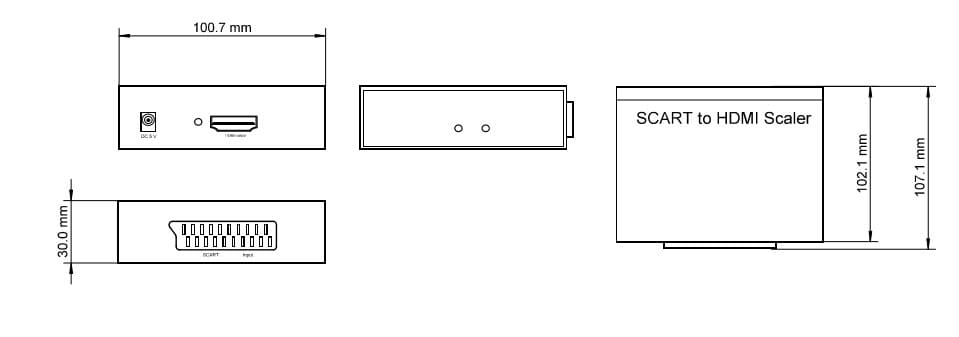 Scart to HDMI ™ Converter (Scaler 720p)