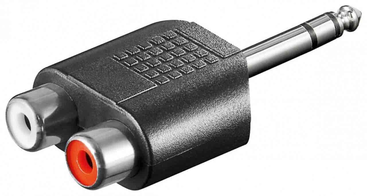 Audio adapter Jack 6,5 mm. to RCA female