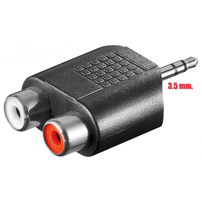Audio adapter Jack 3,5 mm. to RCA female Audio adapter Jack 3,5 mm. to RCA female