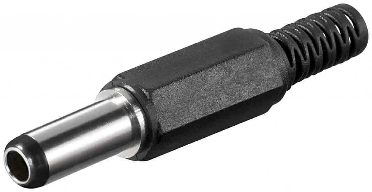 DC plug Ø2,5/Ø5.5 with cable protector