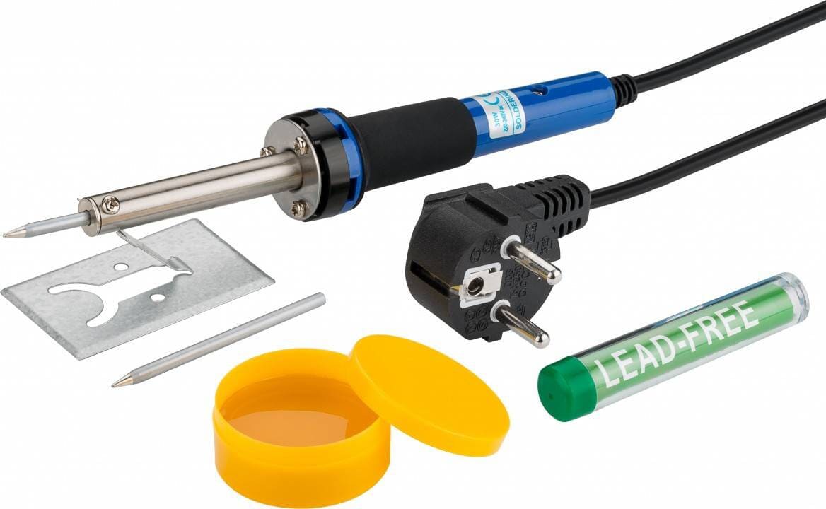Soldering kit for fine soldering work, 5 parts