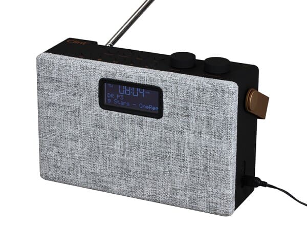 Clint F7 DAB+ / FM stereo radio with Bluetooth. Grey-black-copper.