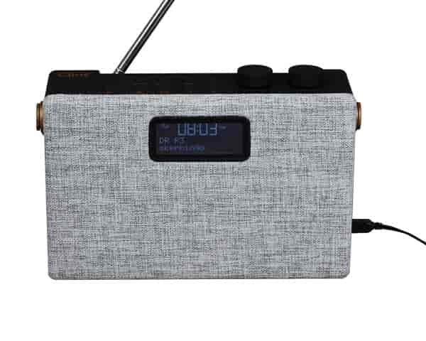 Clint F7 DAB+/FM stereo bord radio med Bluetooth. Grå.