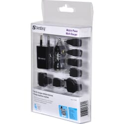Sandberg Charge Kit AC+Car 1AWith this smart charger kit you can charge most mobile phones and many portable devices such as MP3 players. The kit will give you full flexibility as you will be able to charge in an ordinary wall socket, in your car or on your PC. Put the wall socket charger in your desk drawer, the car charger in your glove compartment and a USB cable with the matching adapter in your bag – then you will never run out of power.Sandberg