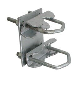 Galvaniseret vinkelbeslag (altanbeslag) til antenne, parabol, kamera mm. 50x450 mm.