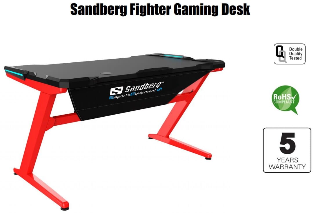 Sandberg Fighter Gaming Desk LED light