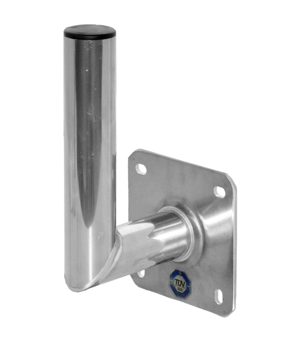 Vinkelbeslag ALU 50x150 højglans finish. Til antenne, parabol, overvågningskamera mm.