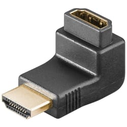 HDMI-HDMI angeled adaptor, moulded, gold plated