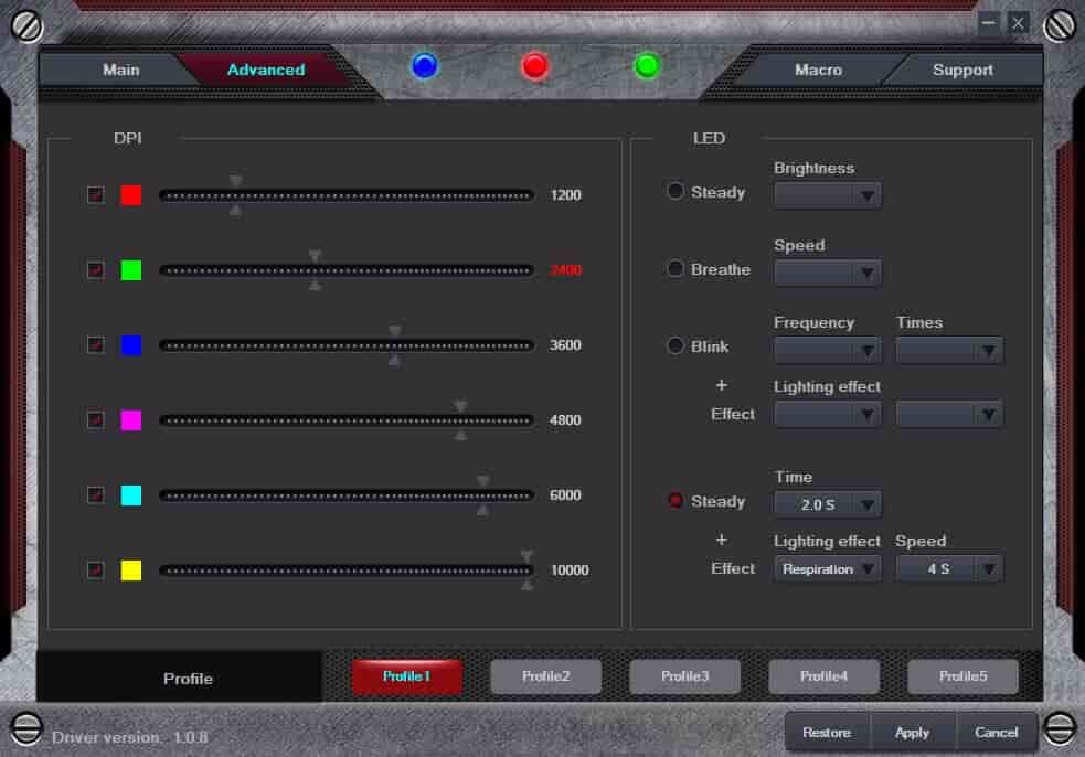 Sandberg Xterminator Mouse - juster alle parametre i den medfølgende software og sæt lys på din Xterminator mouse.