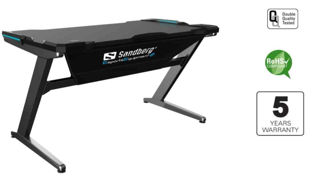 Sandberg Fighter Gaming Desk med LED lys