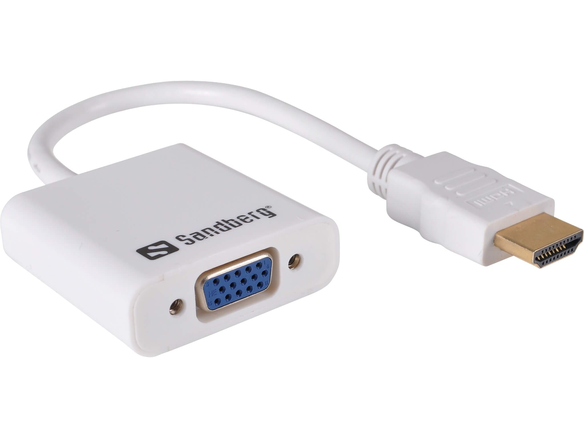 HDMI til VGA Converter Sandberg. Tilslut nemt en ny computer til din eksisterende VGA skærm.