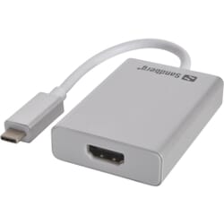 Med Sandberg USB-C til HDMI Link kan du udnytte din USB-C port til at få en ekstra HDMI skærm, et TV eller en projektor med HDMI