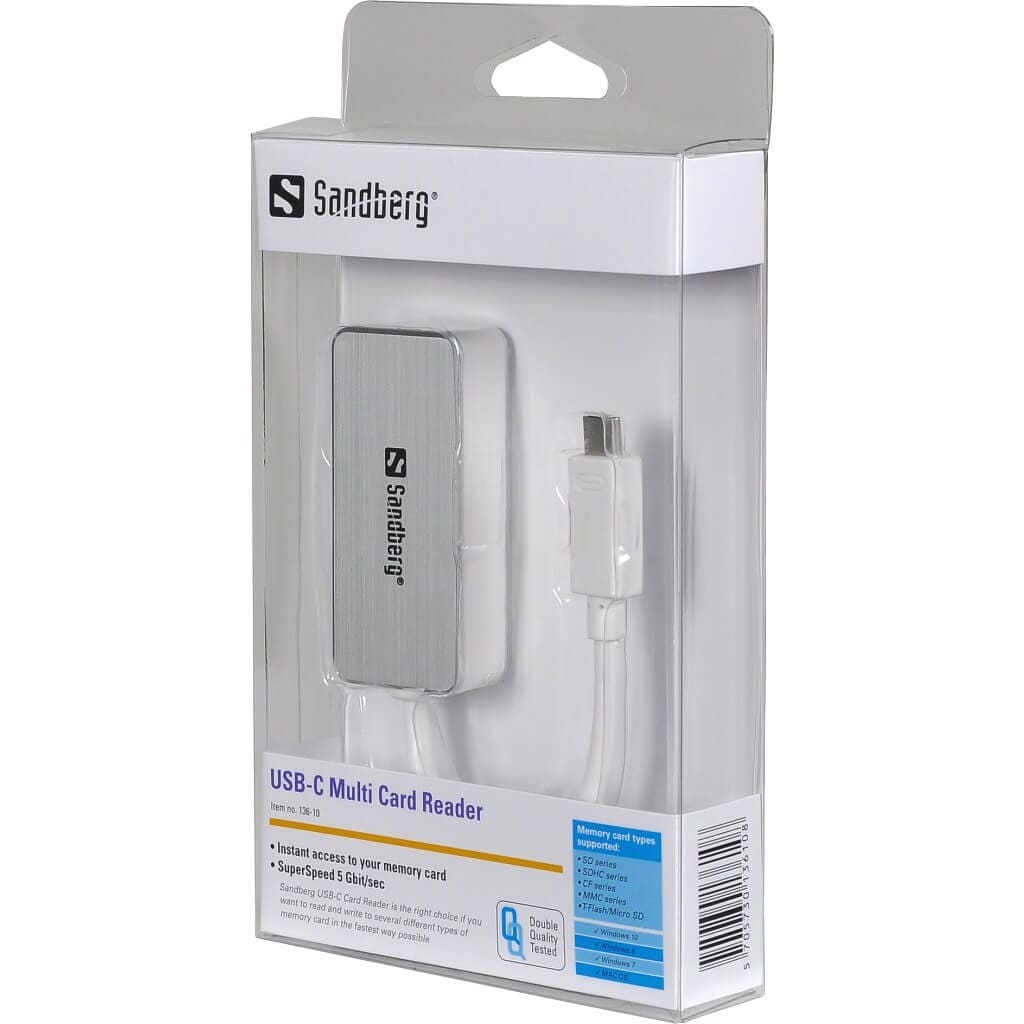 Memory card reader Sandberg multi USB-C