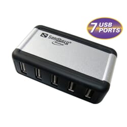Sandberg USB Hub AluGear (7 ports)Sandberg USB Hub enables you to attach more USB peripherals to your computer. Connect your hub using the cable supplied, and Windows® will install the necessary software automatically. It's as easy as that!Sandberg