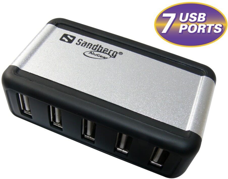 USB Hub AluGear 7 porte, Sandberg