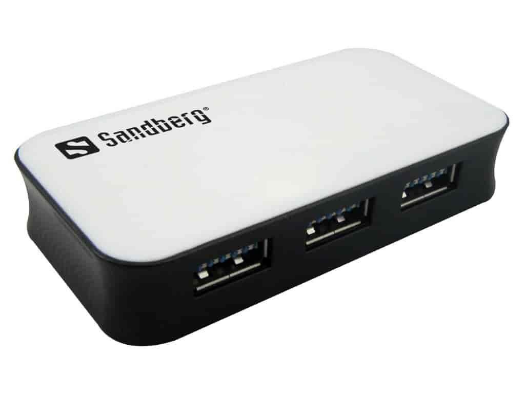 USB 3.0 Hub 4 porte, udvid din PC med flere lynhurtige USB porte,Sandberg