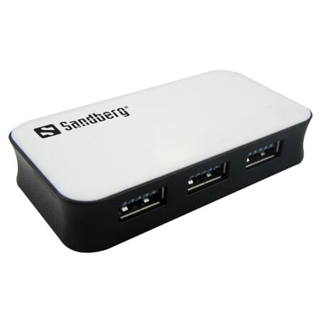 USB 3.0 Hub 4 porte, udvid din PC med flere lynhurtige USB porte,Sandberg
