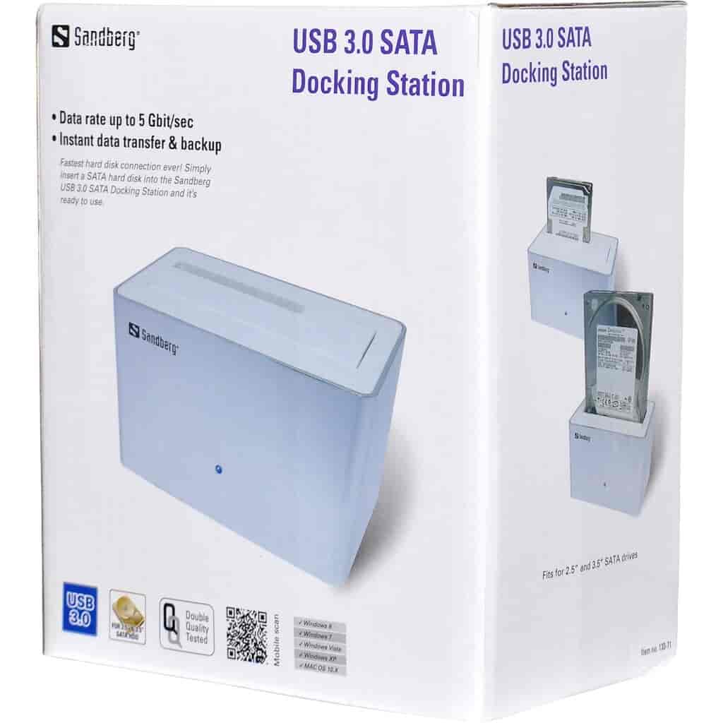 Docking Station USB 3.0 SATA, tilslut lynhurtig en ekstra harddisk