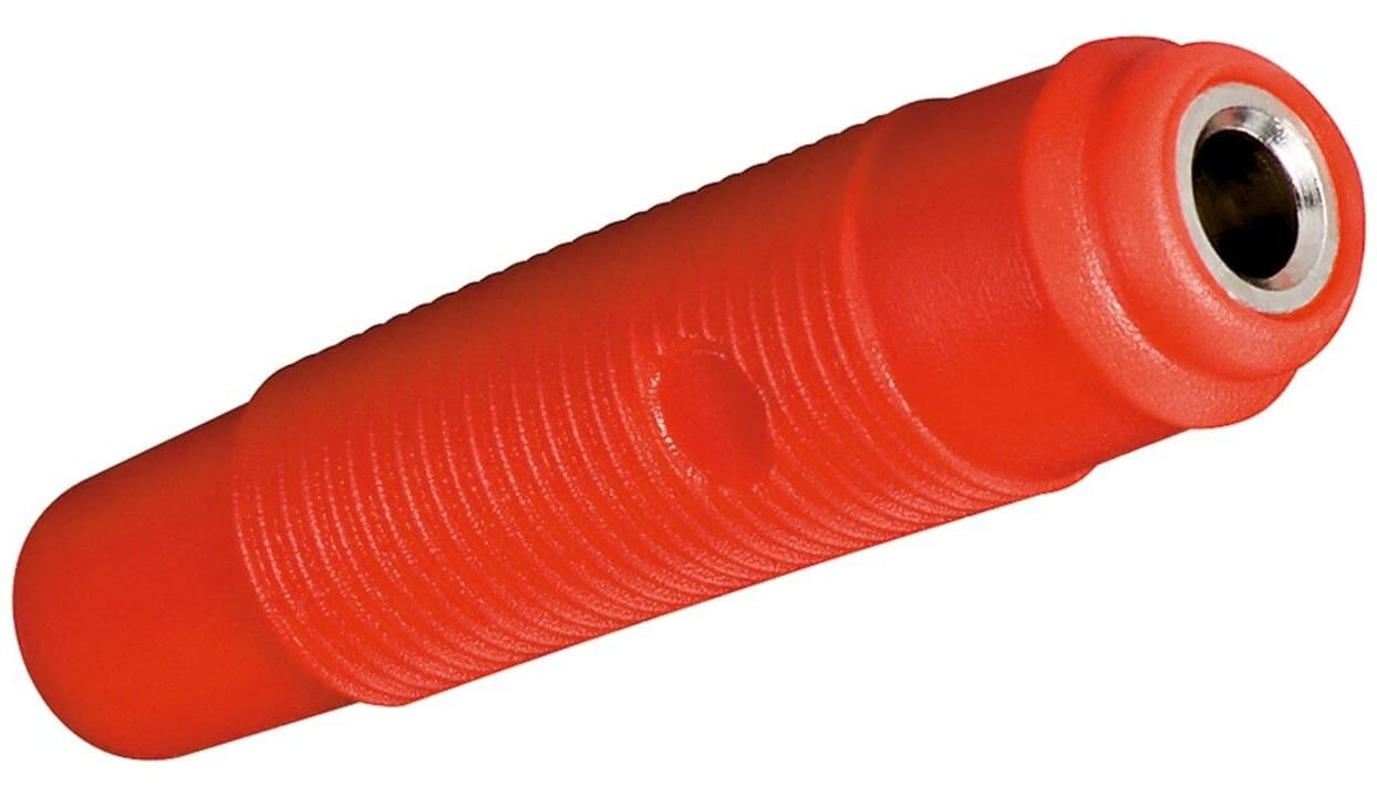 Banana jack female Red 4 mm2, for soldering