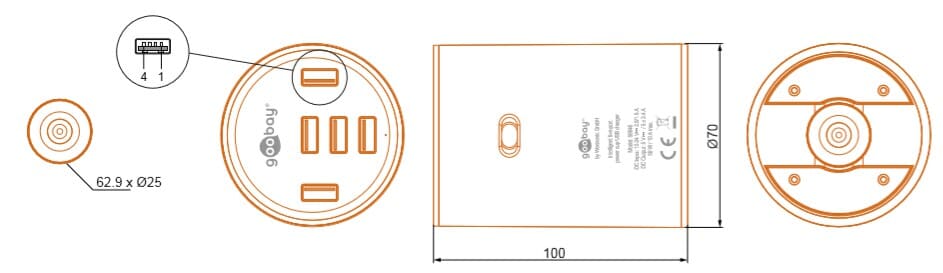  Opladning af mobil i bilen - Kopholder USB Power. Kopholder USB Power gør det nemt at oplade mobil i bilen. Høj kapacitet og hu