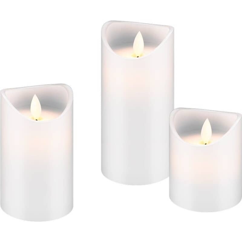 LED vokslys - sæt med 3 lys LED vokslys - sæt med 3 lys