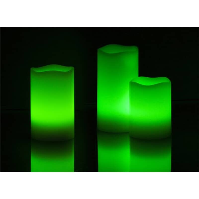 Naturvoks LED-lys 12 farver, Sæt med 3 lys. Naturvoks LED-lys 12 farver, Sæt med 3 lys.