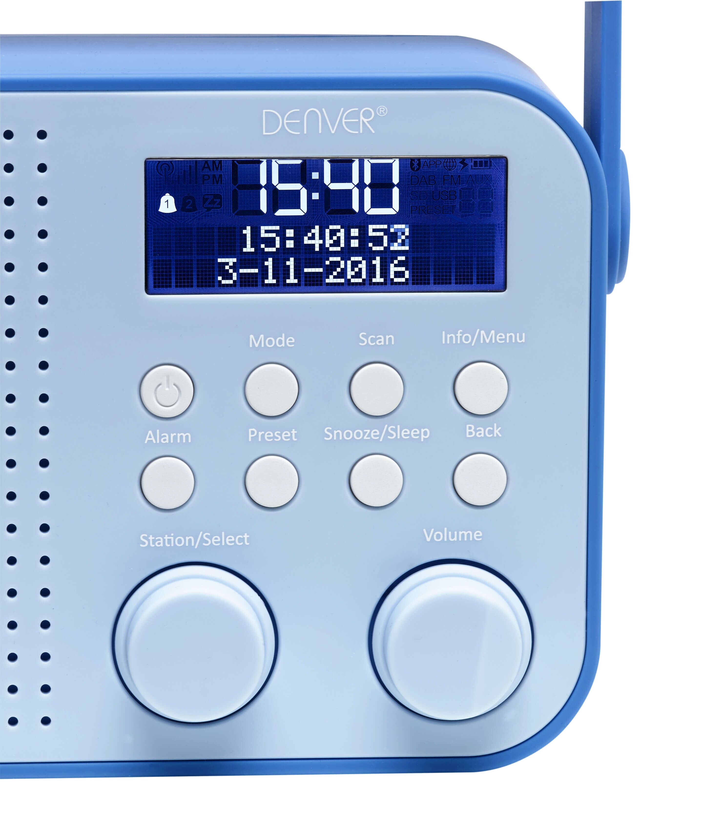 Kombineret DAB+ og FM Radio DAB39 Blue
