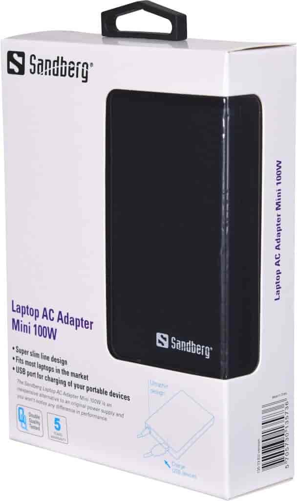 Laptop AC Adapter Mini 100W EU, Sandberg