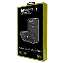 Sandberg ActionCase for iPhone 7/8The Sandberg ActionCase is a superb shock-absorbing cover. Keep your device in the soft inner-cover to ensure complete protection combined with the hard plastic shell. Perfect for devices subjected to extra wear and tear and for outdoor activities. A practical, folding stand is built into the back, so that you can watch films at the right angle for instance.Sandberg