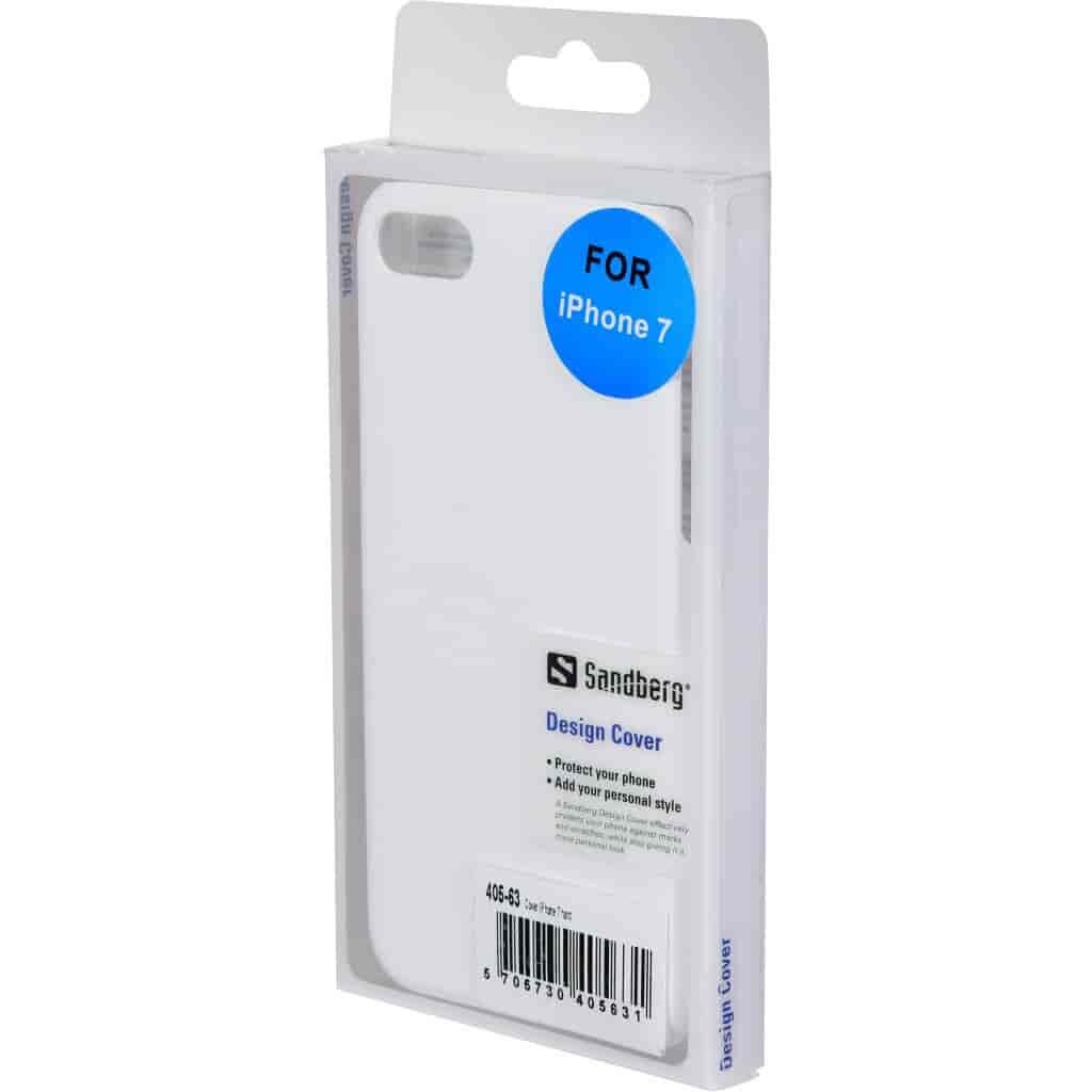 Cover iPhone 7/8 hard White, SandbergA Sandberg Design Cover effectively protects your phone against marks and scratches while also giving it a more personal look.Sandberg