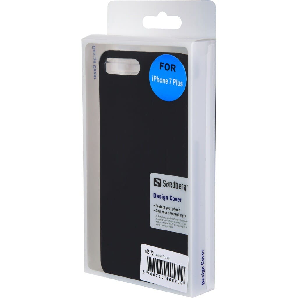Hard Cover iPhone 7 Plus, Sort, Sandberg