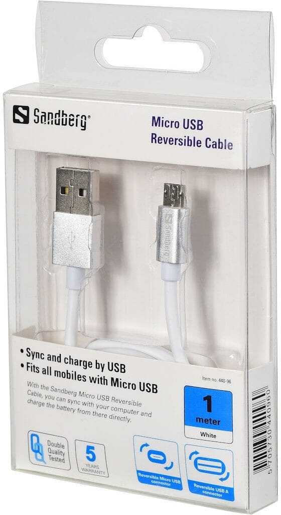 USB til Micro USB, data og ladekabel