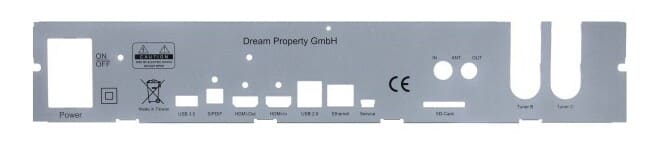 Dreambox DM7080 HD Bagplade til 3 tunere.