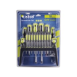 Screwdrivers, set of 18 parts and holder
