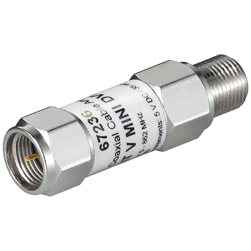 Mini coaxial cable amplifier (DVB-T and DVB-T2)