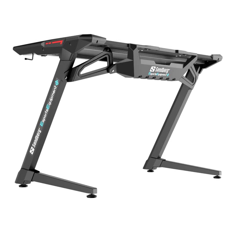 Gamerbord med lys ,LED, Fighter Gaming Desk2, Sort Gamerbord med lys ,LED, Fighter Gaming Desk2, Sort