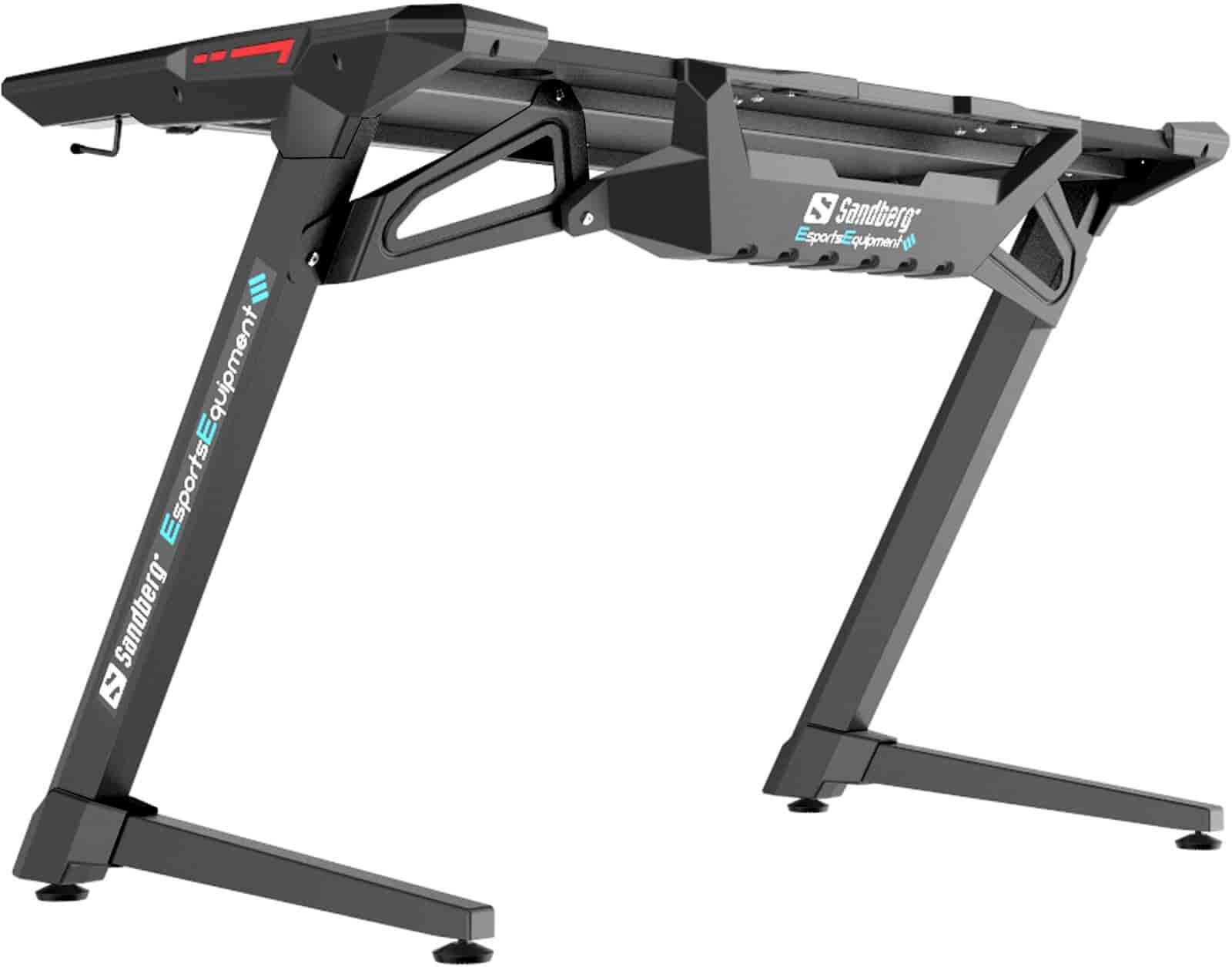 Gamerbord med lys ,LED, Fighter Gaming Desk2, Sort