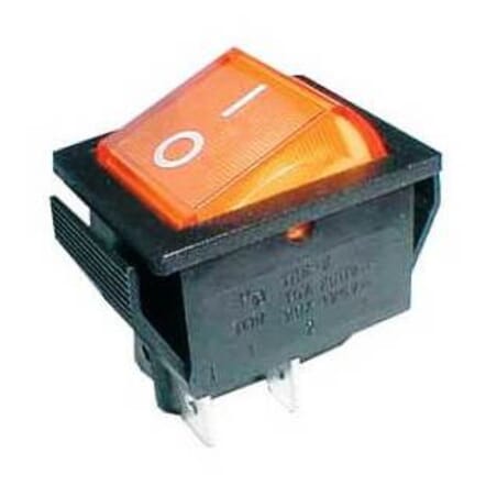 Rocker switch 4pin 2x ON-OFF 250V/15A - transparent yellow