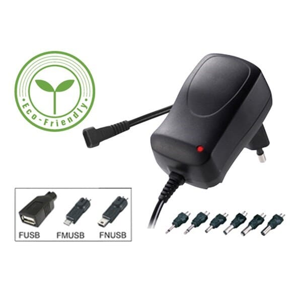 Universal power supply 3-12 V. DC 600 mA
