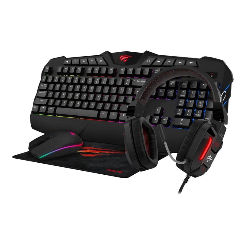 Gaming Pack - gamer keyboard, mouse, headphones and mouse pad 4i1