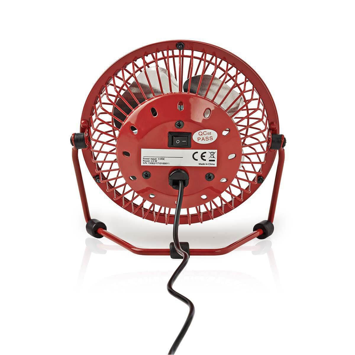 USB Desktop fan - quiet cool breeze - Ø10 cm.