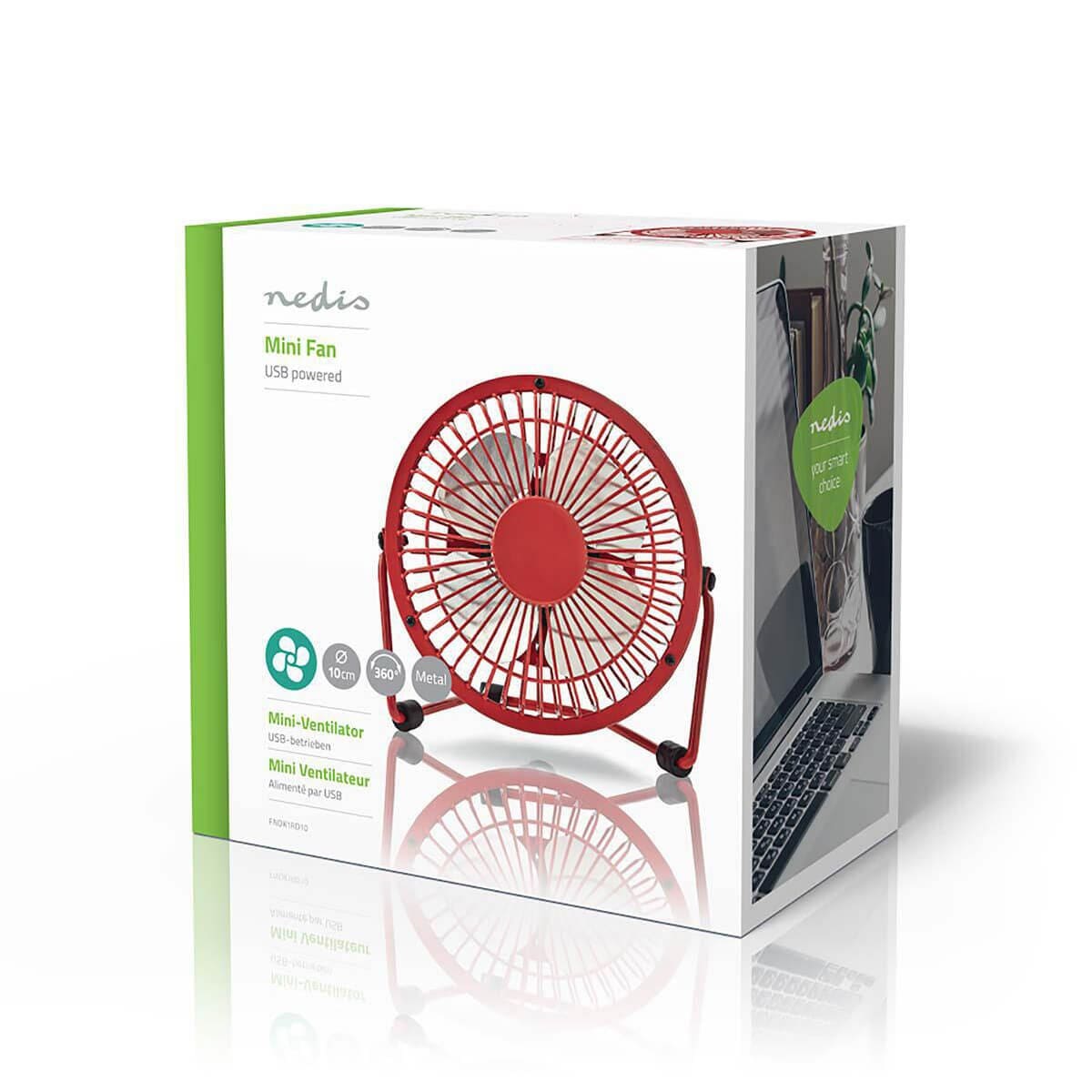 USB Desktop fan - quiet cool breeze - Ø10 cm.