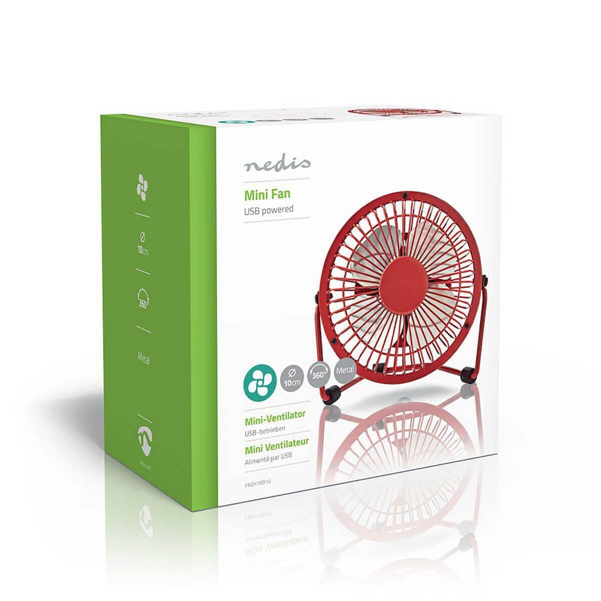 USB Desktop fan - quiet cool breeze - Ø10 cm.