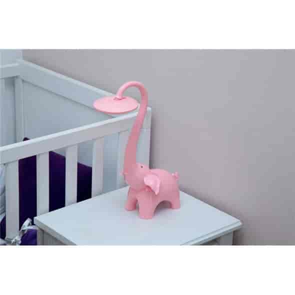 Elefant lampe til børneværelset - lyserød elefantlampe der er billig.