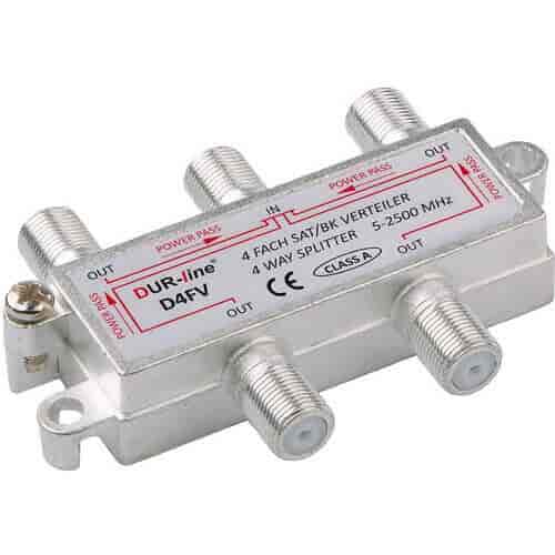 4 way splitter for radio, TV and SAT signals