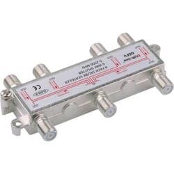 6 way splitter for radio, TV and SAT signals
