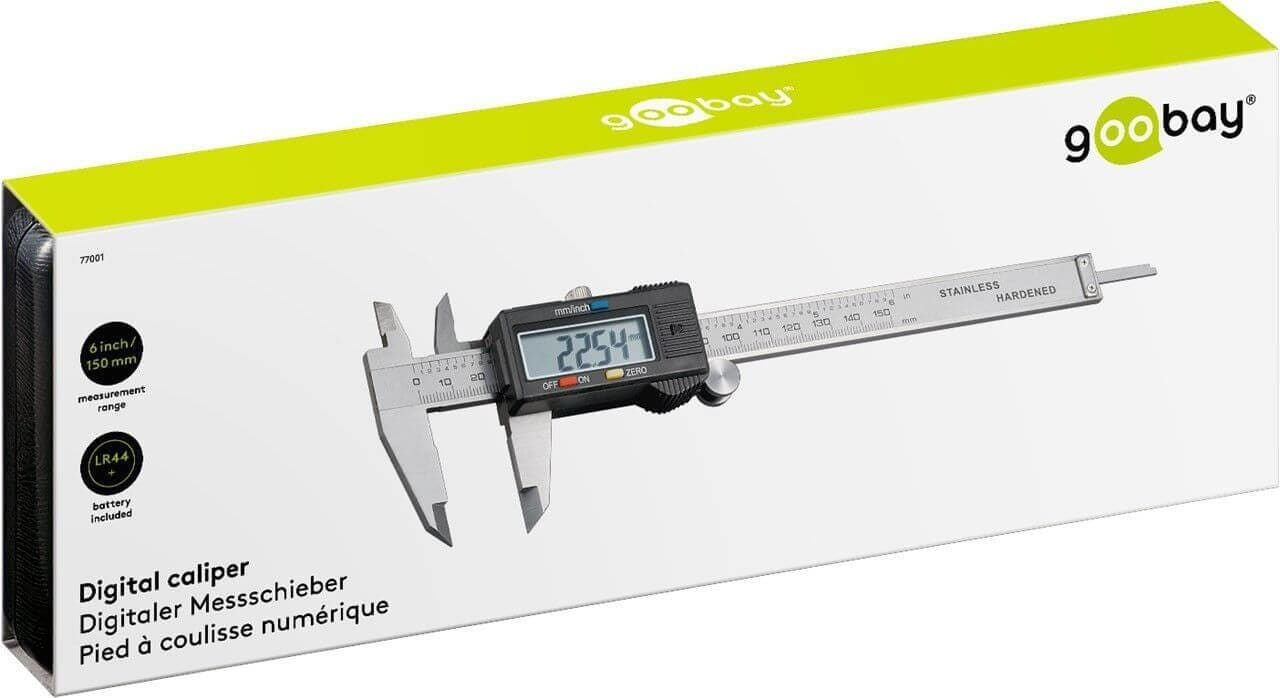 Digital skydelære for præcisionsmåling. 150 mm. RS232 udgang.