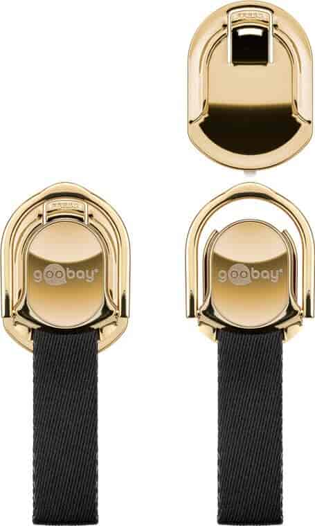Smartphone finger strop Guld/ Sort