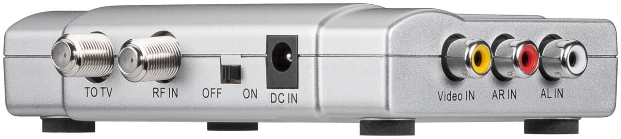RF Modulator tilslutninger- tilslut nemt en AV kilde til dit TV