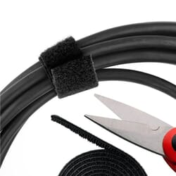 Velcro cable ties, black, organizer wires and cables.